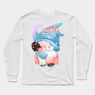 Chillin' with Gnomies: A Frosty Popsicle Adventure (Cotton Candy) Long Sleeve T-Shirt